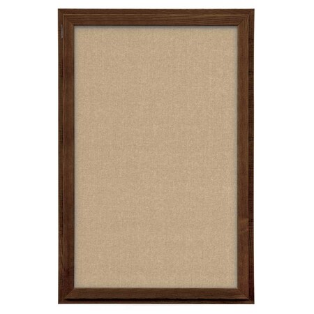 United Visual Products Indoor Enclosed Combo Board, 72"x36", Satin Frame/White Porc & Cinnabar UVCB7236-WHTPORC-CINNABA